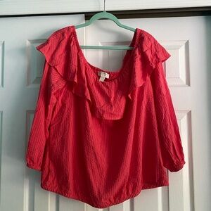 Michael Kors Coral Off the Shoulder Top - Size 2x